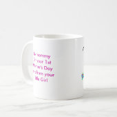 Um Mama auf Ihren ersten Muttertag... Kaffeetasse (Vorderseite Links)