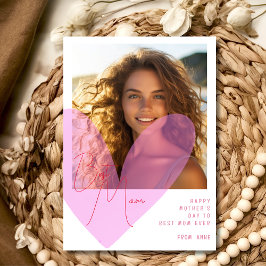 Um Mama das Foto der Mutter zu überzeugen Feiertagskarte