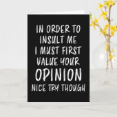 Um mich lustiges Sprichwort zu beleidigen, Sarcasm Karte (Gelbe Blume)