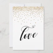 Um nur Gold Confetti zu haben und Empfang zu halte Einladung (Rückseite)