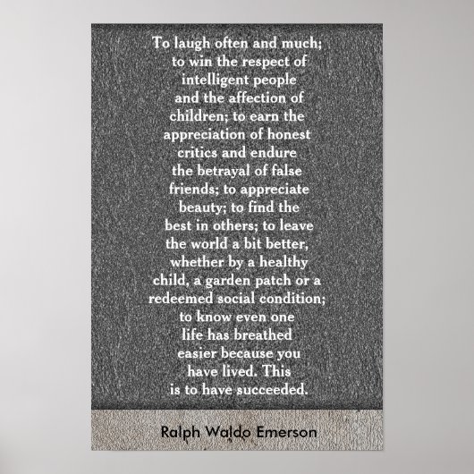 Um oft und viel zu lachen - Kunstposter Poster (Vorne)