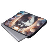 Um PET no espaço Laptopschutzhülle (Vorne Knopf)