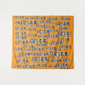 Um Regen und Tränen zu erfassen: "주 룩 룩" (Joolook) Wandteppich (Vorderseite (Horizontal))