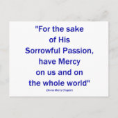 Um seiner traurigen Leidenschaft willen.. Postkarte (Vorderseite)