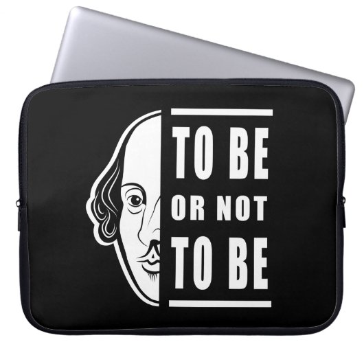 Um Shakespeare zu sein oder nicht zu sein, zitiere Laptopschutzhülle (Vorderseite)