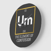 Um The Element of Verwirrung T-Shirt Große Wanduhr (Winkel)