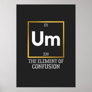 Um The Element of Verwirrung T-Shirt Poster