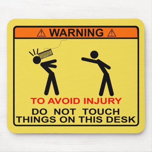 UM VERLETZUNG ZU VERMEIDEN, TUN SIE NICHT MOUSEPAD (Vorne)