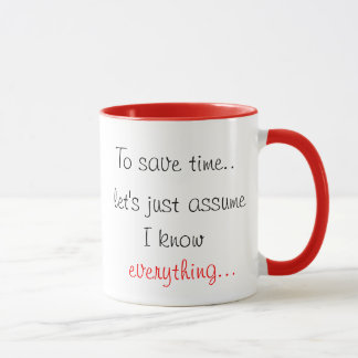 Um Zeit zu retten lassen Sie uns gerade mich Tasse