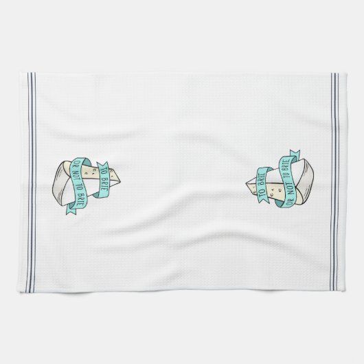 Um zu Brie oder nicht, um Niedliche Funny Cheese P Geschirrtuch (Horizontal)