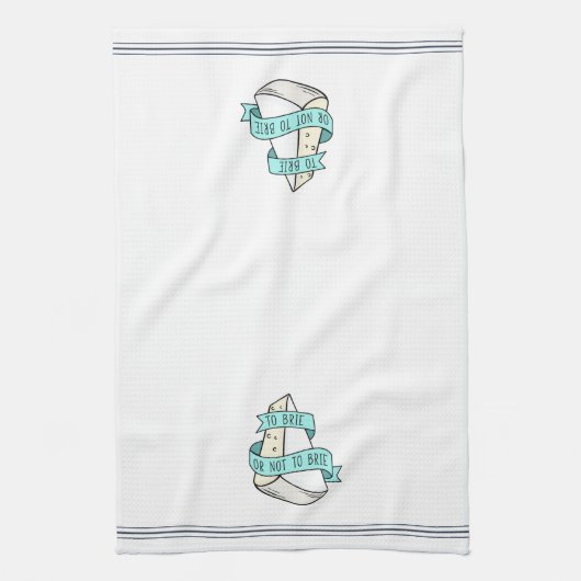 Um zu Brie oder nicht, um Niedliche Funny Cheese P Geschirrtuch (Vertikal)