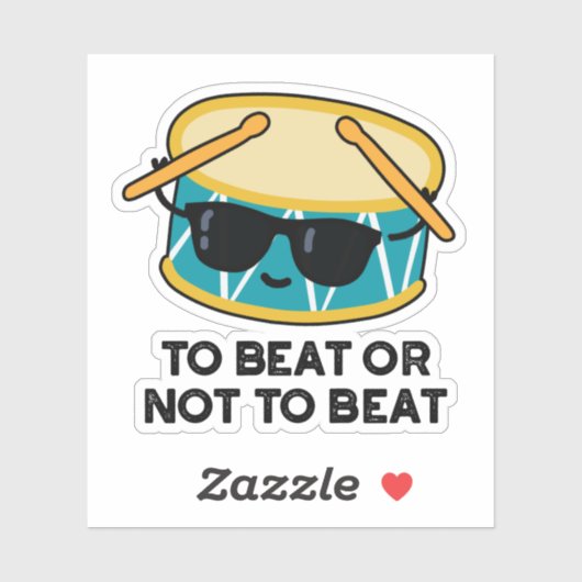 Um zu schlagen oder nicht zu schlagen Funny Shakes Aufkleber (Blatt)