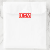 Uma-Briefmarke Runder Aufkleber (Tasche)