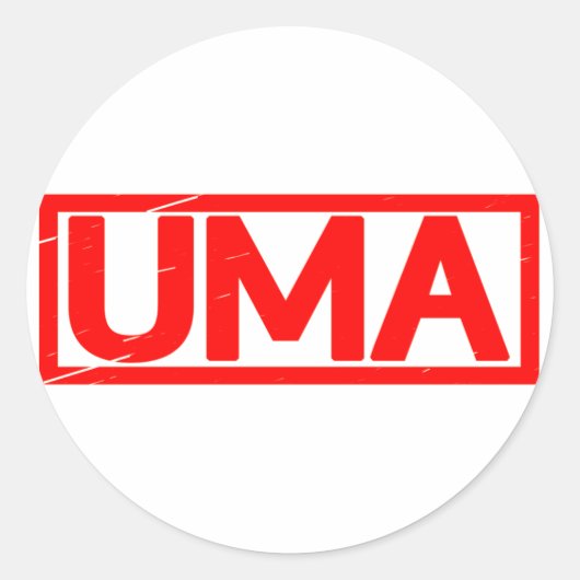 Uma-Briefmarke Runder Aufkleber (Vorderseite)