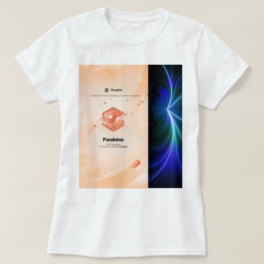 Uma linda camiseta especial feminina gola canoa  T-Shirt (Design vorne)