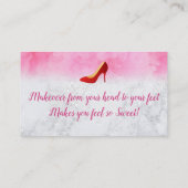 Umarbeitungs-Stylist-Salon-Slogan-Geschäfts-Karten Visitenkarte (Rückseite)