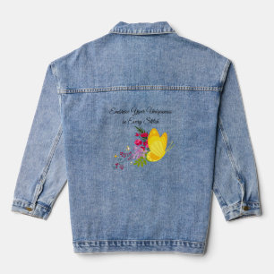 Umarme deine Einzigartigkeit in jedem Stich Jeansjacke