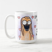Umarme deinen Welpen Kaffeetasse (Links)