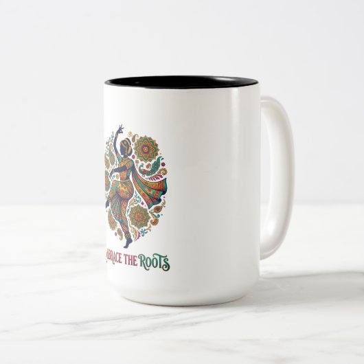 Umarme den Roots Dance Zweifarbige Tasse (VorderseiteRechts)