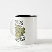 Umarme Dich Selbst Tasse – Süßer dreiköpfiger Drac (Vorderseite Links)