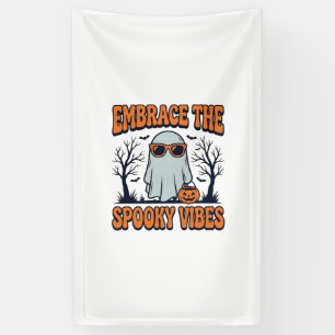 Umarme die Grusel-Vibes Geist Halloween-Shirt_1 Banner