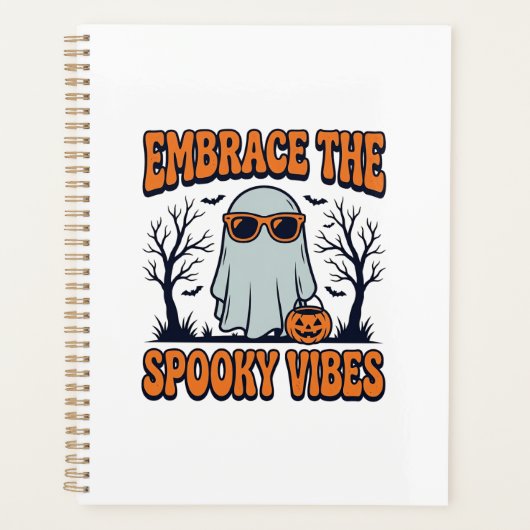 Umarme die Grusel-Vibes Geist Halloween-Shirt_1 Planer (Vorderseite)