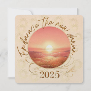 Umarme die neue Dämmerung 2025 Feiertagskarte
