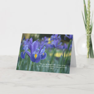 Umarme einander lila Iris-Grußkarte Karte