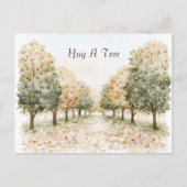 Umarme einen Baum Postkarte (Vorderseite)