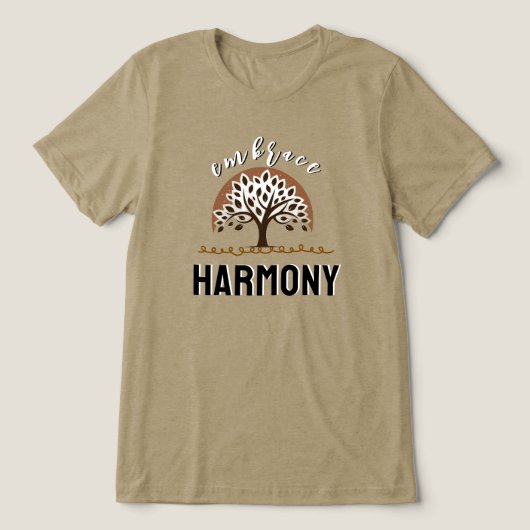 Umarme Harmonie Abstrakter Baum Tri-Blend Shirt (Design Vorderseite)