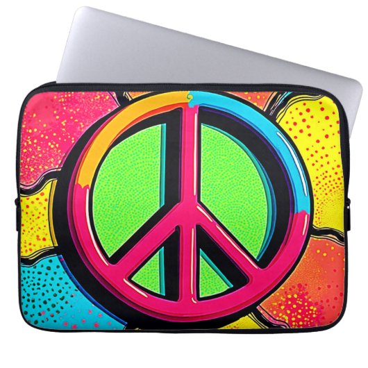 Umarme inneren Frieden und Freude Laptopschutzhülle (Vorderseite)