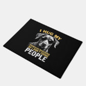 Umarme meinen Rhodesian Ridgeback, damit ich Leute Fußmatte (Schrägansicht)