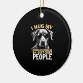 Umarme meinen Rhodesian Ridgeback, damit ich Leute Keramik Ornament (Links)
