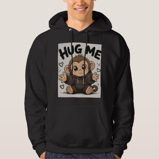 Umarme mich Affe Hoodie (Vorderseite)