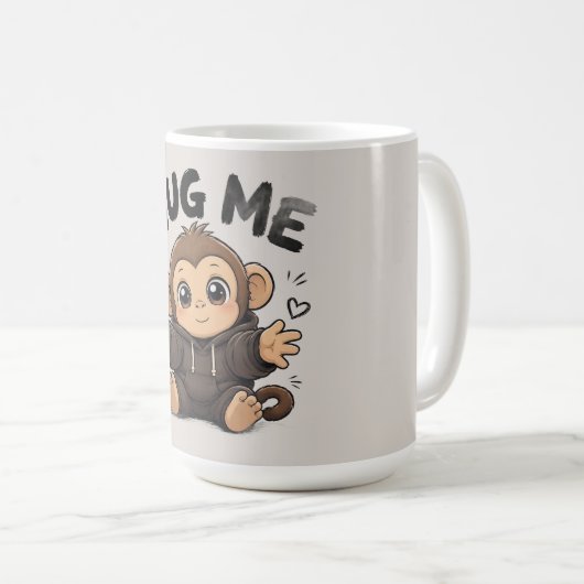 Umarme mich Affe Kaffeetasse (VorderseiteRechts)