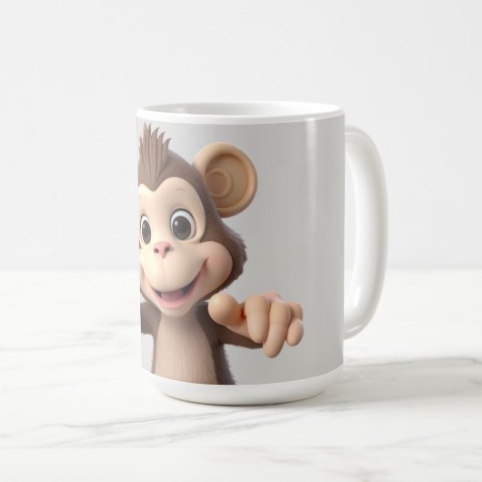 Umarme mich Affe Kaffeetasse (VorderseiteRechts)