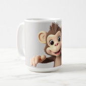 Umarme mich Affe Kaffeetasse (Vorderseite Links)