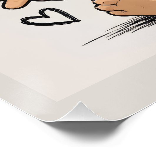 Umarme mich Affe Poster (Ecke)