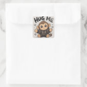 Umarme mich Affe Quadratischer Aufkleber (Tasche)
