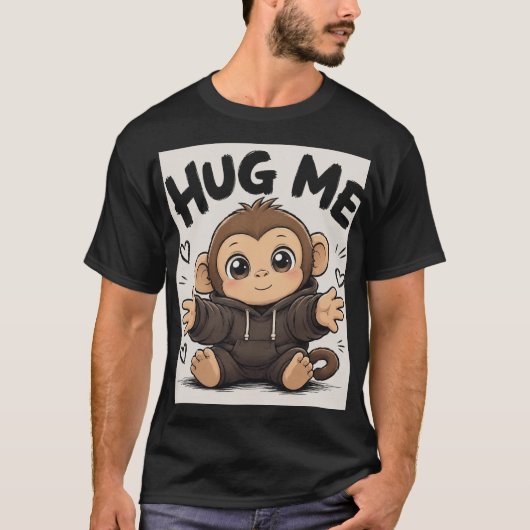 Umarme mich Affe T-Shirt (Vorderseite)