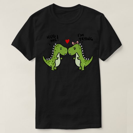 Umarme mich, ich probiere Dinosaurier Pullover aus (Design vorne)