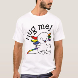 Umarme mich! Niedliche Axolotl in LGBTQ+-Regenboge T-Shirt