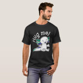 Umarme mich! Niedlicher Axolotl in Gay Men Pride F T-Shirt (Vorne ganz)