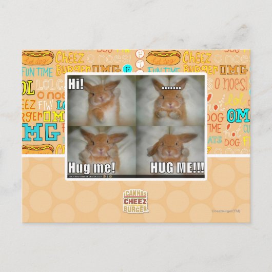 Umarme Postkarte (Vorderseite)