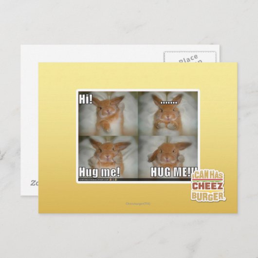 Umarme Postkarte (Vorne/Hinten)