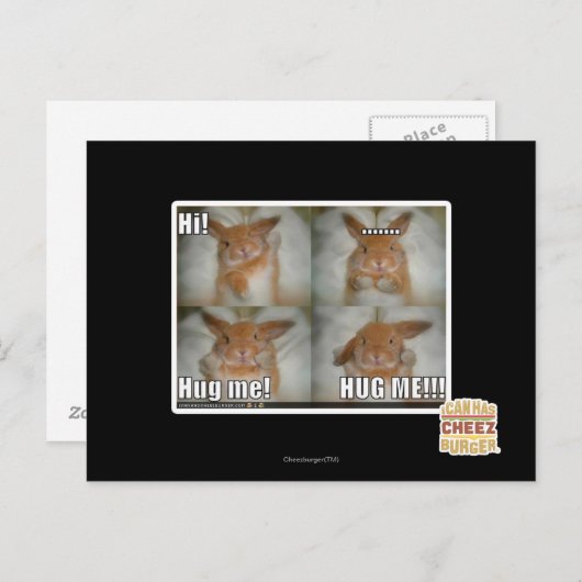 Umarme Postkarte (Vorne/Hinten)