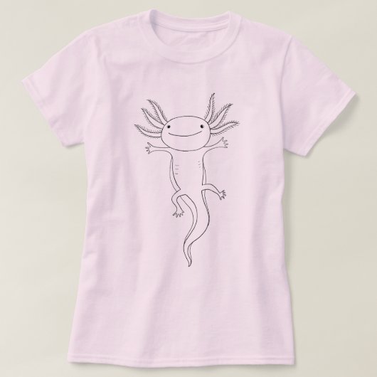Umarmen aus einem Axolotl T-Shirt (Design vorne)