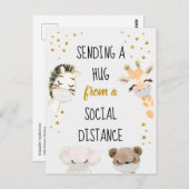 Umarmen aus sozialer Entfernung Postkarte (Vorne/Hinten)