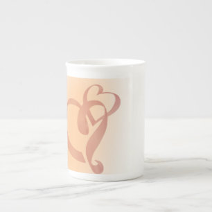 Umarmen der Band-Knochen-China-Tassen Porzellantasse