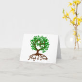 Umarmen einer Tree-Mitteilungskarten Karte (Gelbe Blume)